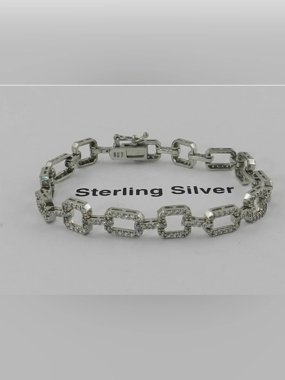Giani Bernini Cubic Zirconia Square Link Tennis Bracelet in Sterling Silver